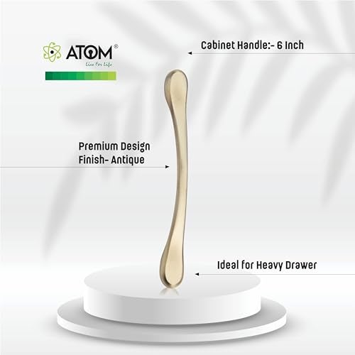 Atom 6.5 Inch Zinc Handle | Antique Finish | Wardrobe Grip, Drawer Bar, Cupboard Knob, Cabinet Hardware | Pack of 2 | CH-548 - Image 2