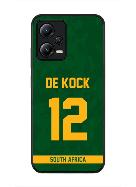 Cover for Poco X5 / Redmi Note 12 5G, Rugged Black Slim fit Flexible Thin Protective Phone Cases - Player Name - David Miller, Jersey Number- 10