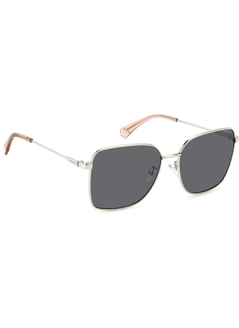 Polaroid Women's Polarized Square Sunglasses - Pld 4158/G/S/X Grey Millimeter - Lens Size: 58 Mm  - Image 2