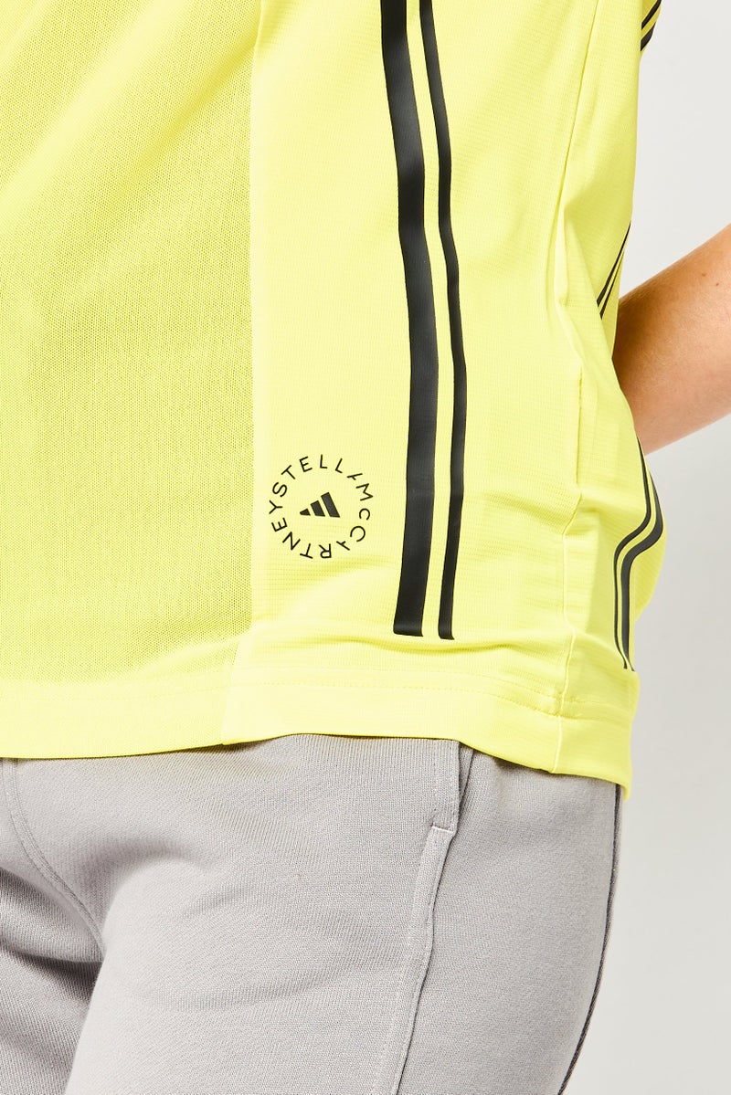 Adidas أديداس بواسطة ستيلا مكارتني ملابس رياضية نسائية بلا أكمام قميص جري أصفر - Image 3
