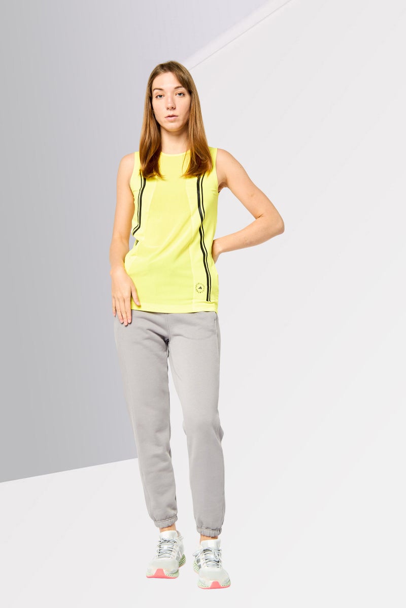Adidas أديداس بواسطة ستيلا مكارتني ملابس رياضية نسائية بلا أكمام قميص جري أصفر - Image 2