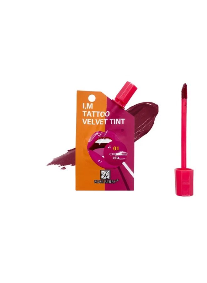 جيرنيك تاتو للشفايف وتينت للخدود نكهة الكرز الأحمر - Image 3