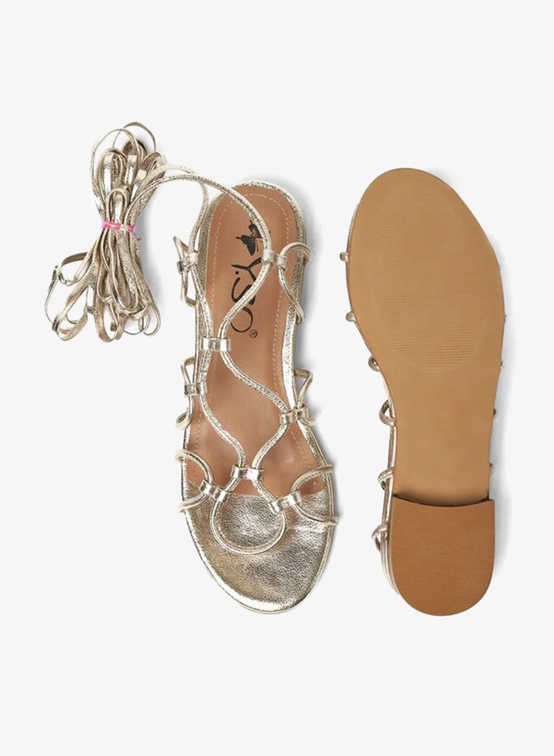 Y.so Rose Gold Women's Flat Slingback Sandals – Slip-On Comfort with Backstrap Support for Women | Best Price UAE