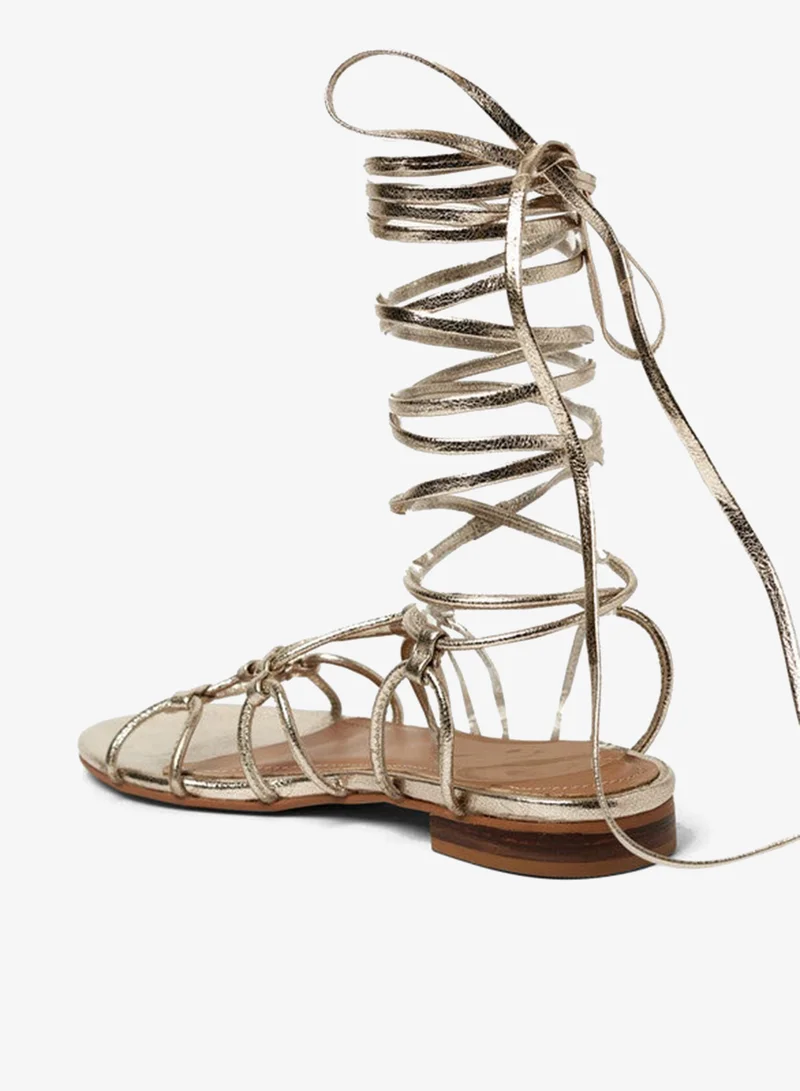 Y.so Rose Gold Women's Flat Slingback Sandals – Slip-On Comfort with Backstrap Support for Women | Best Price UAE