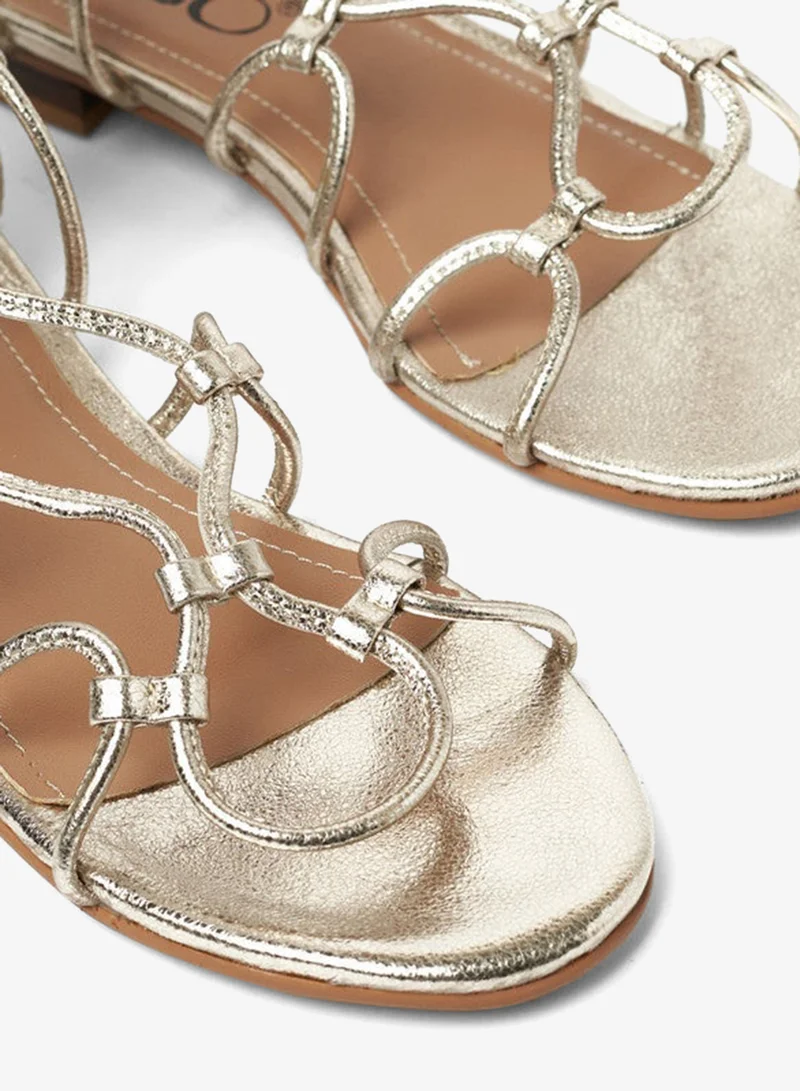 Y.so Rose Gold Women's Flat Slingback Sandals – Slip-On Comfort with Backstrap Support for Women | Best Price UAE