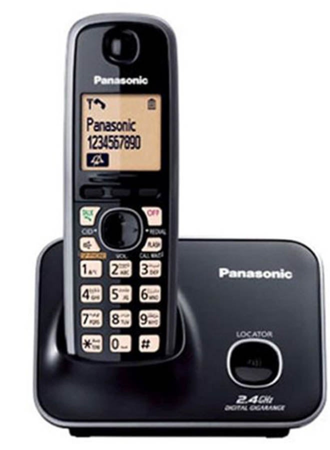 Panasonic 2-Piece Cordless Phone Set With Stand Black/Peach - Image 4