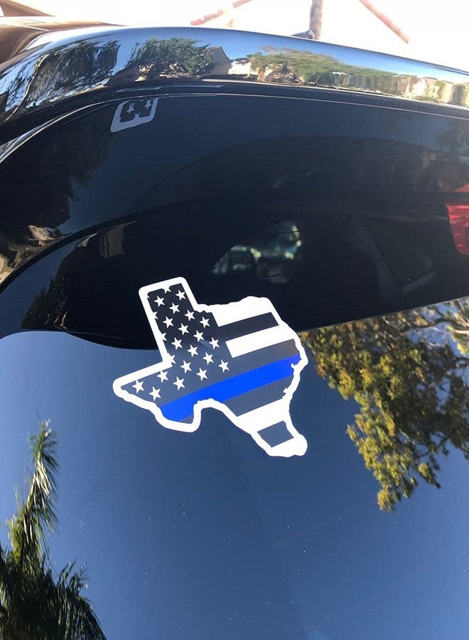 Agent Gear USA Texas Blue Line Vinyl Sticker Decal - Texas State Shaped Blue Line Flag - 2 Pack - Image 4