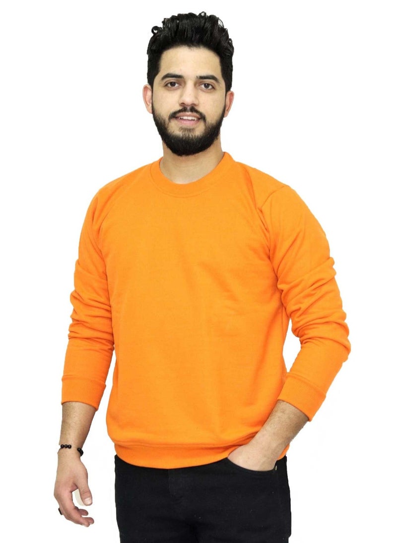 وان هاند سويت شيرت كاجوال قطن - برتقالي - Image 1