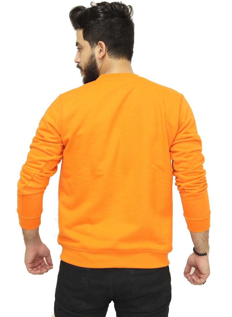 وان هاند سويت شيرت كاجوال قطن - برتقالي - Image 3