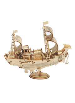 Robotime Rolife Japanese Diplomatic Ship 3D Wooden Puzzle TG307, DIY 3D Puzzles for Adults/Teens, Unique Gift for Craft Hobby and Creative Home Décor  - Image 1