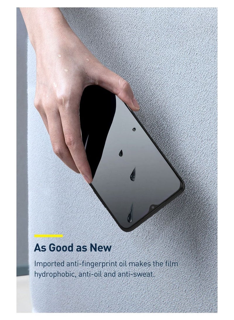 جيماكس جراب حواف منحنية 9H Ultra HD سهل الاستخدام ، واقي شاشة من الزجاج المقوى بالغراء الكامل لهاتف Samsung Galaxy A13 4G / A14 4G / A14 5G شفاف - Image 4