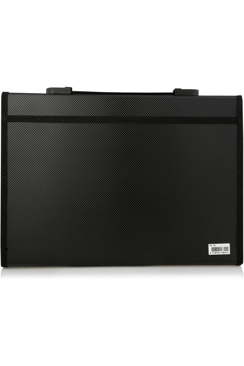 Foldermate Charcoal Black Expanding File Case With Handle - Image 2