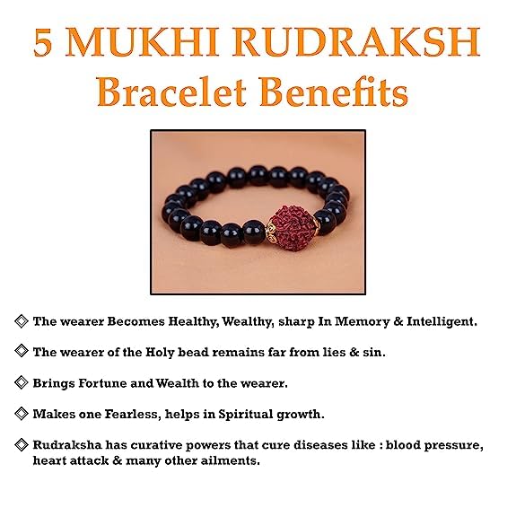 JFL-Jewellery for Less Handmade Rakhi for Brother Combo Couple Pair Rudraksha Rakhi & Onyx Pearl Bracelet Set for Bhaiya Latest Rakhi with Roli Chawal and Hand Written Card - Image 3