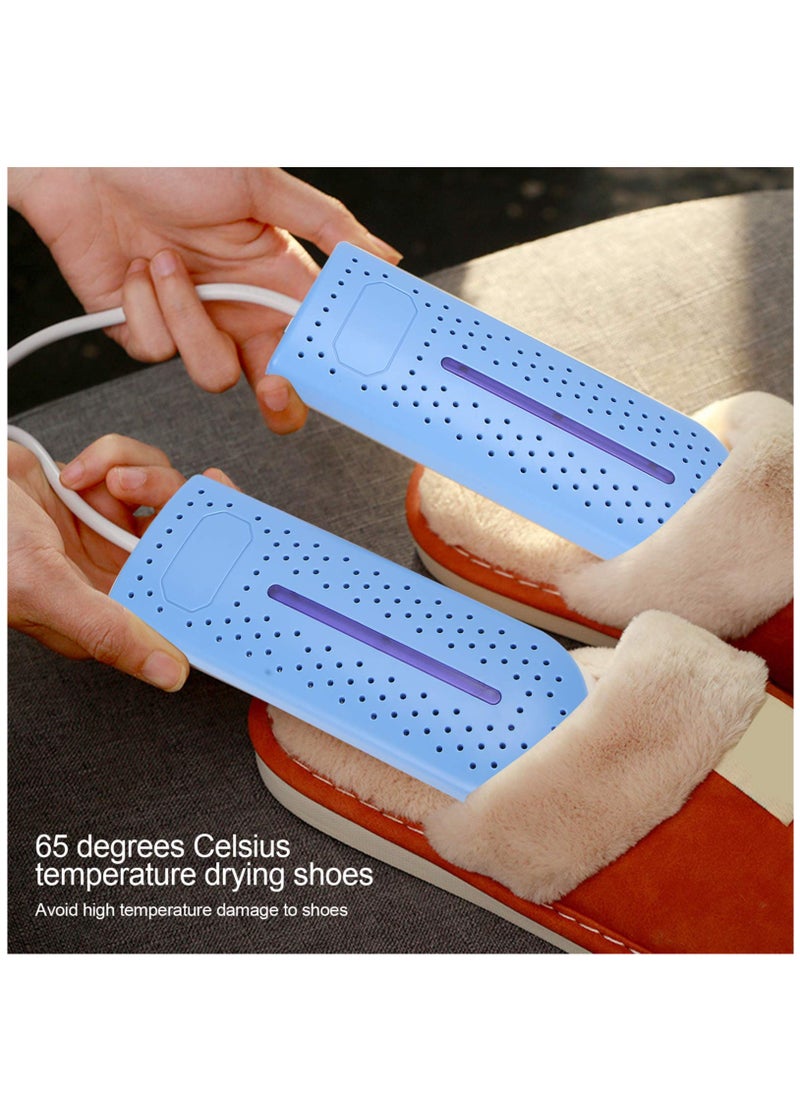Arabest - Shoe Dryer Electric Fast Dry Boot Drying Device 360 Degree Cycle Constant Temperature Heating Boot Foot Dryer For Dormitory Home (Blue) - Image 1