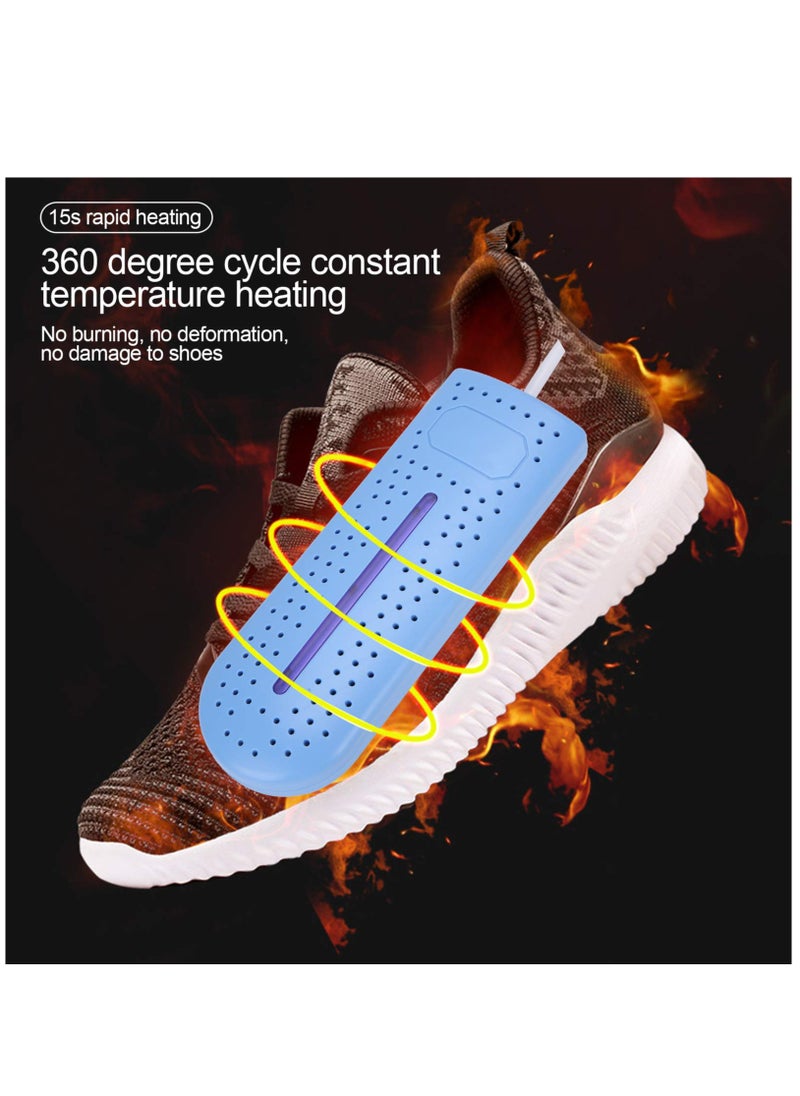 Arabest - Shoe Dryer Electric Fast Dry Boot Drying Device 360 Degree Cycle Constant Temperature Heating Boot Foot Dryer For Dormitory Home (Blue) - Image 1