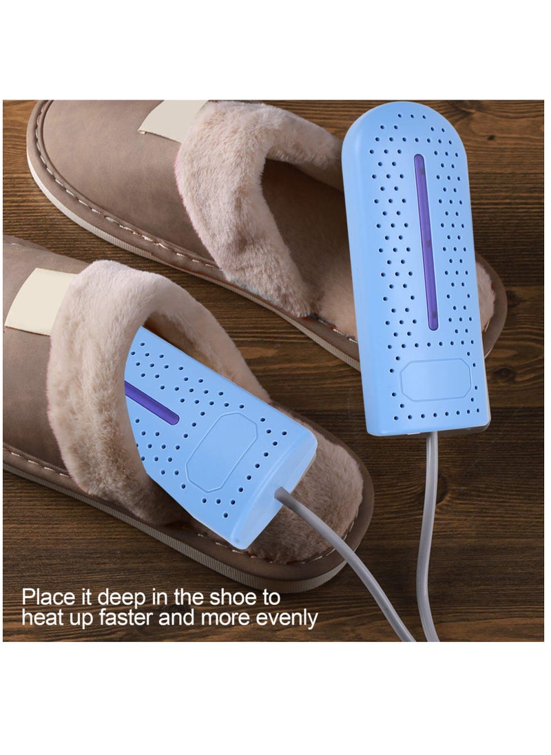 Arabest - Shoe Dryer Electric Fast Dry Boot Drying Device 360 Degree Cycle Constant Temperature Heating Boot Foot Dryer For Dormitory Home (Blue) - Image 1