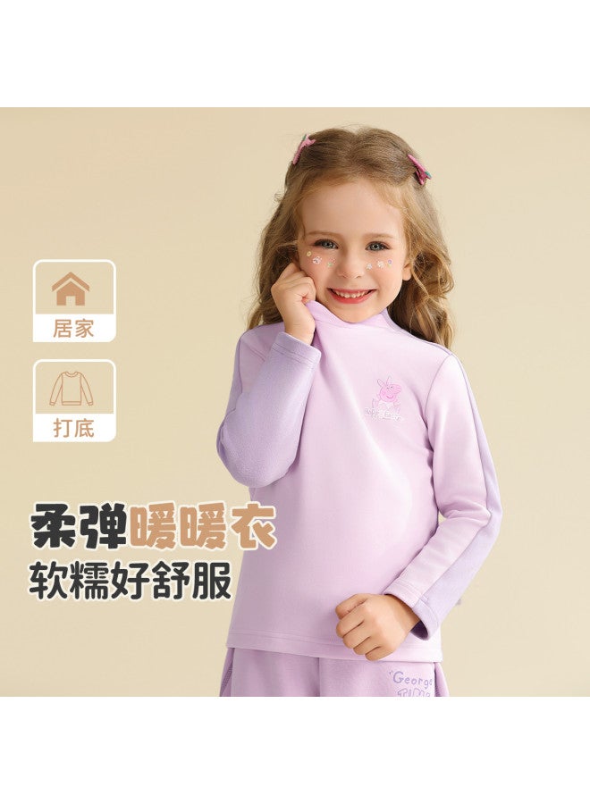 peppa Pig Spring Kids' Semi-turtleneck Base Layer Tee - Soft Long-sleeve Shirt For Boys & Girls - Image 2