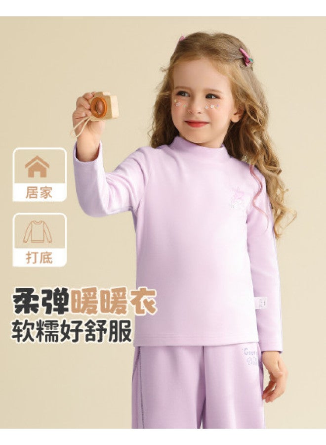peppa Pig Spring Kids' Semi-turtleneck Base Layer Tee - Soft Long-sleeve Shirt For Boys & Girls - Image 1