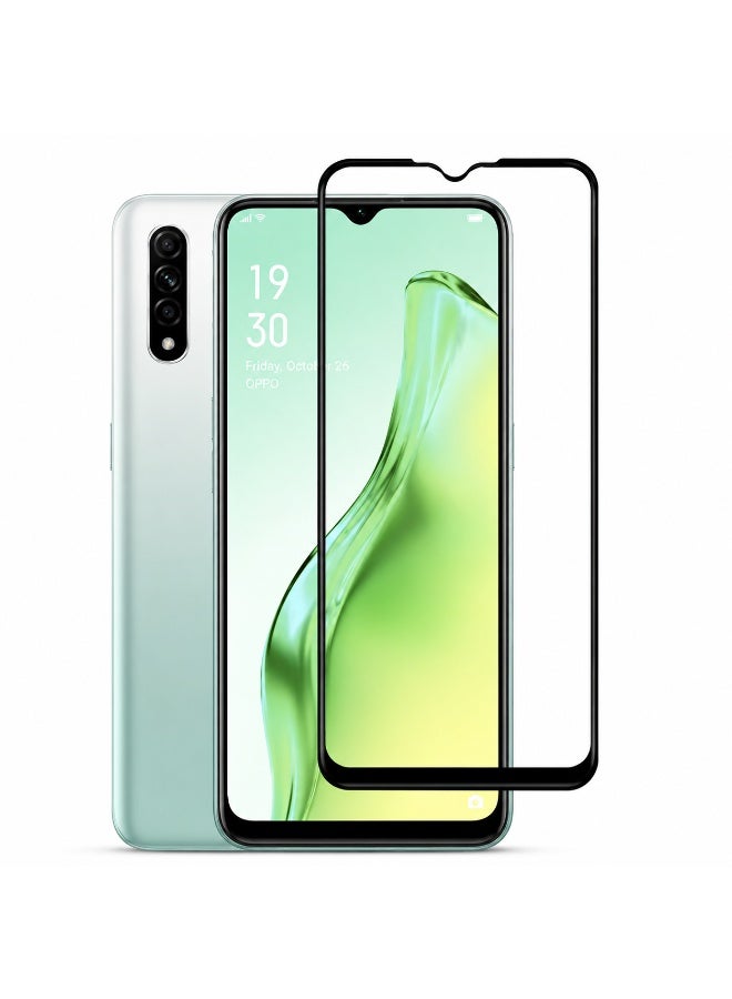 DEER Anti-Static ESD Full Cover Tempered Glass Screen Protector for OPPO A31 - Black Frame - Image 1
