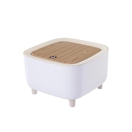 CLICKSWIFT CLICKSWIFT Stylish Multi-Use Square Shaped Plastic Trash Can,Push Top With Lid, Polypropylene Square Style Mini Trash Can,Modern Dustbin For Home Or Office, Desk, Kitchen, Bedroom 1pcs  - Image 1