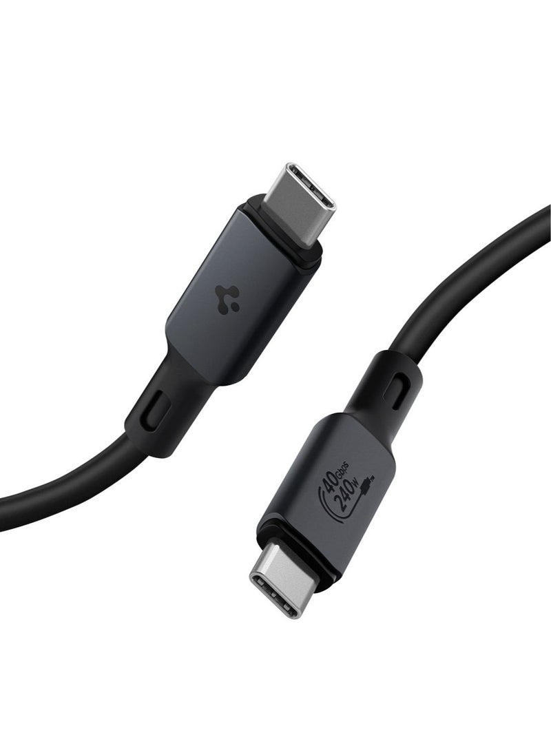 Spigen - ArcWire USB 4 Cable [USB-IF Certified] Thunderbolt 4 Cable 240W Fast Charging 40GBps Data Transfer [3.9 Feet / 1.2 Meter] USB-C PD3.1 EPR USB4 Gen3 for Apple MacBook Pro Air iPad & USB-C Laptop Tablet - Image 1