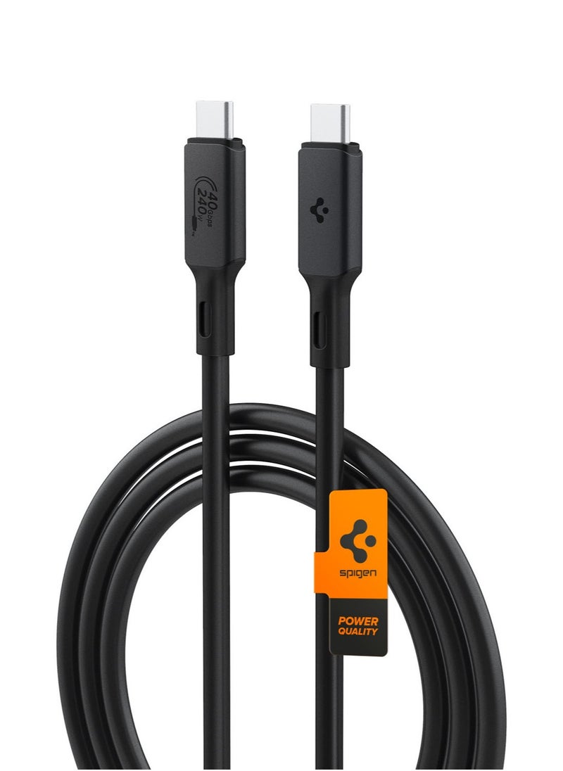 Spigen - ArcWire USB 4 Cable [USB-IF Certified] Thunderbolt 4 Cable 240W Fast Charging 40GBps Data Transfer [3.9 Feet / 1.2 Meter] USB-C PD3.1 EPR USB4 Gen3 for Apple MacBook Pro Air iPad & USB-C Laptop Tablet - Image 1