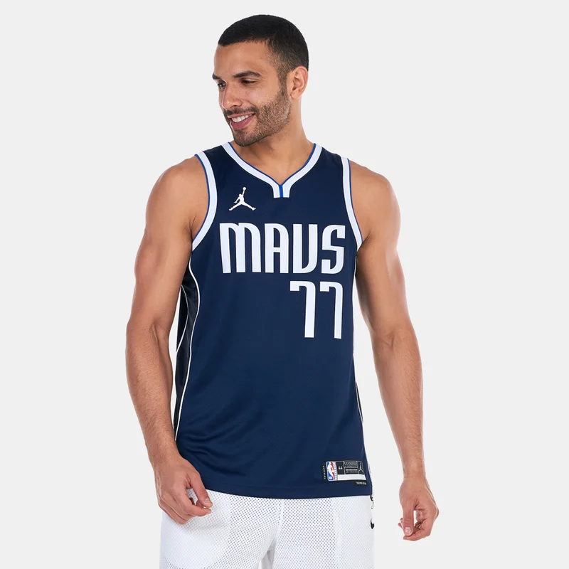 Jordan Blue Men's NBA Dallas Mavericks Statement Edition Dri-FIT Swingman Basketball Jersey for Men | Best Price UAE
