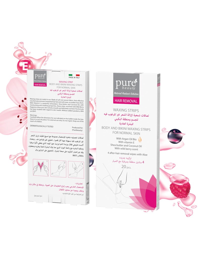 Pure beauty Body & Bikini Hair Removal Waxing Strips - Image 1
