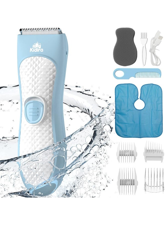 KIDIRA Baby Hair Clippers Quiet Hair Trimmer for Kids Toddler, Silent Hair Clippers for Children with Autism, Waterproof Rechargeable Cordless Ceramic Blade Haircut Kit - Image 1