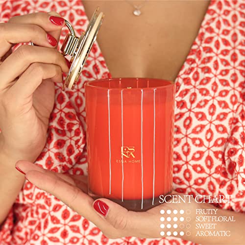ESNA HOME Luxury Highly Scented Soy Candle Natural Lavender Essential Oils Aromatherapy Candles for Relaxation Unique Gifts for Women Living Room Decor Holiday Gift for Christmas 8.8oz 50 Hours Long Clean Burn - Image 2