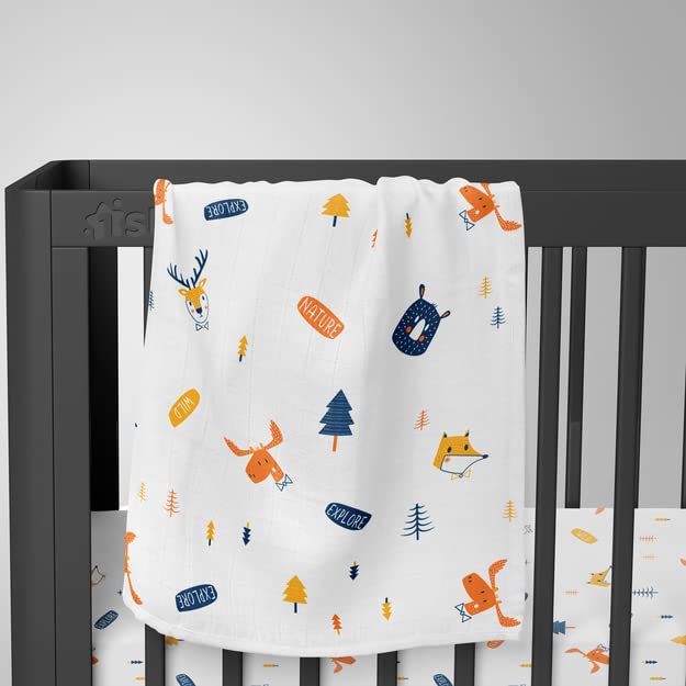 1ST STEP 3 Ply Muslin Blanket 100cm*120cm - Deers - Image 4