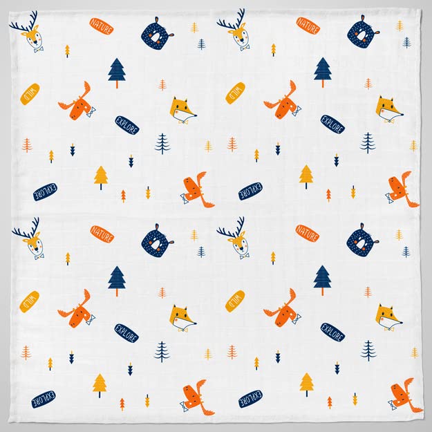 1ST STEP 3 Ply Muslin Blanket 100cm*120cm - Deers - Image 3