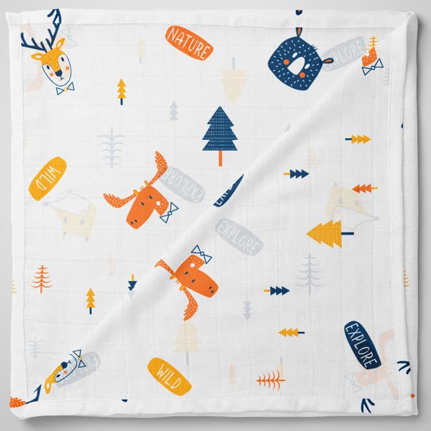 1ST STEP 3 Ply Muslin Blanket 100cm*120cm - Deers - Image 2
