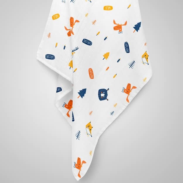 1ST STEP 3 Ply Muslin Blanket 100cm*120cm - Deers - Image 5