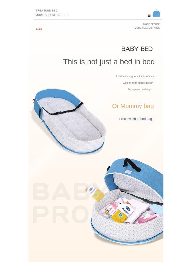 general Baby Bed Baby Nest Portable Travel Baby Cribs Toddler Multi-function Folding Bed Folding Chair - Image 3