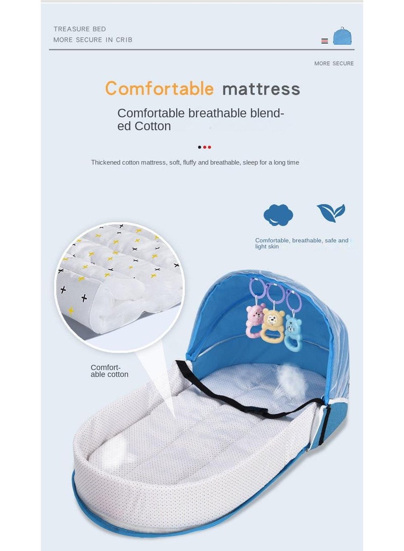 general Baby Bed Baby Nest Portable Travel Baby Cribs Toddler Multi-function Folding Bed Folding Chair - Image 5