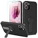 Nijiadi Compatible with HMD Skyline 5G Phone Case with Tempered Glass Screen Protector 360 Rotatable Folding hidden KickstandStand Silicone TPU Protective Cover Case for HMD Skyline 5G 2024 Black - Image 2