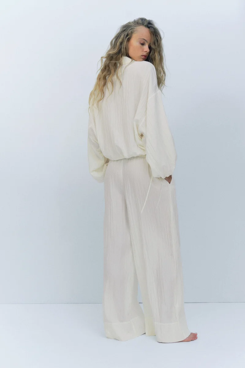 H&M  Crinkled drawstring-detail jacket for Women | Best Price UAE