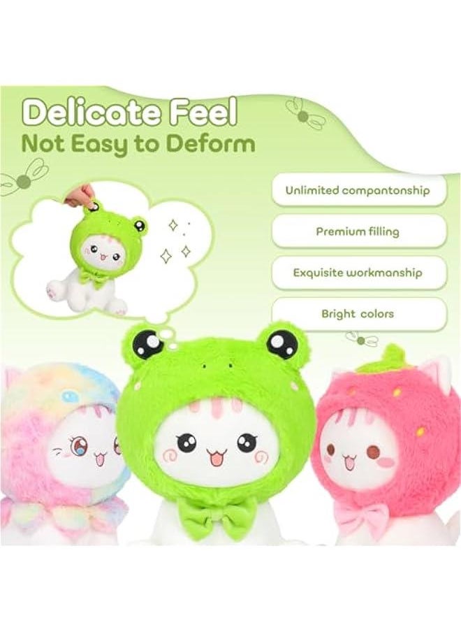 Cute Frog Cat Plush Toy 10 Kawaii Kitten Stuffed Animal, Cat Froggy Plushie Pillow Gift for Kids  - Image 5