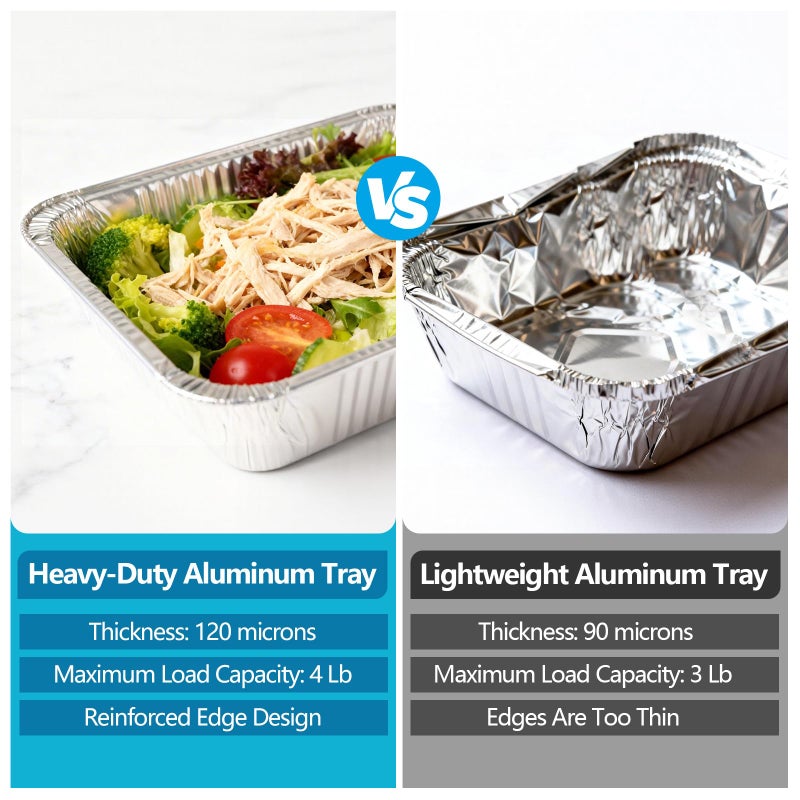 WAWINY 9x13 Thickened Aluminum Foil Pans, 10Pack Extra Deep Disposable Aluminum Pans with Lids for Roasting, Baking, Cooking, Food Prep, Chafing, Steam Table, Oven, Cake, and Party Catering. - Image 2