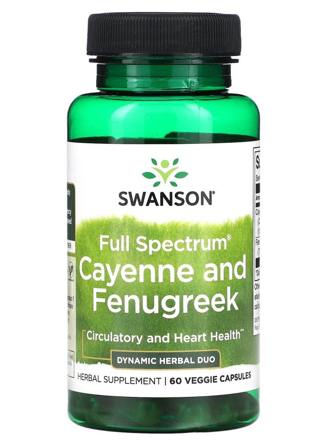 SWANSON Full Spectrum Cayenne and Fenugreek 60 Veggie Capsules