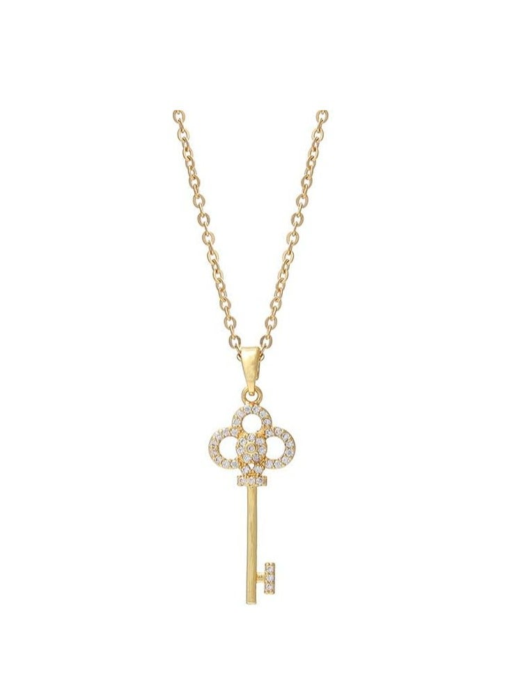 إسكدنيا قلادة مفتاح أنيق للنساء، قلادة قلادة مفتاح عصري من الألماس لأفضل الأصدقاء، الزوجة - Image 1