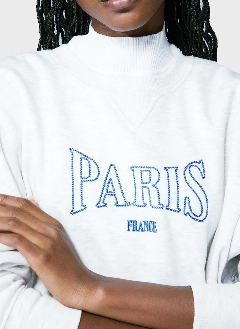 H&M Oversized Graphic Sweatshirt