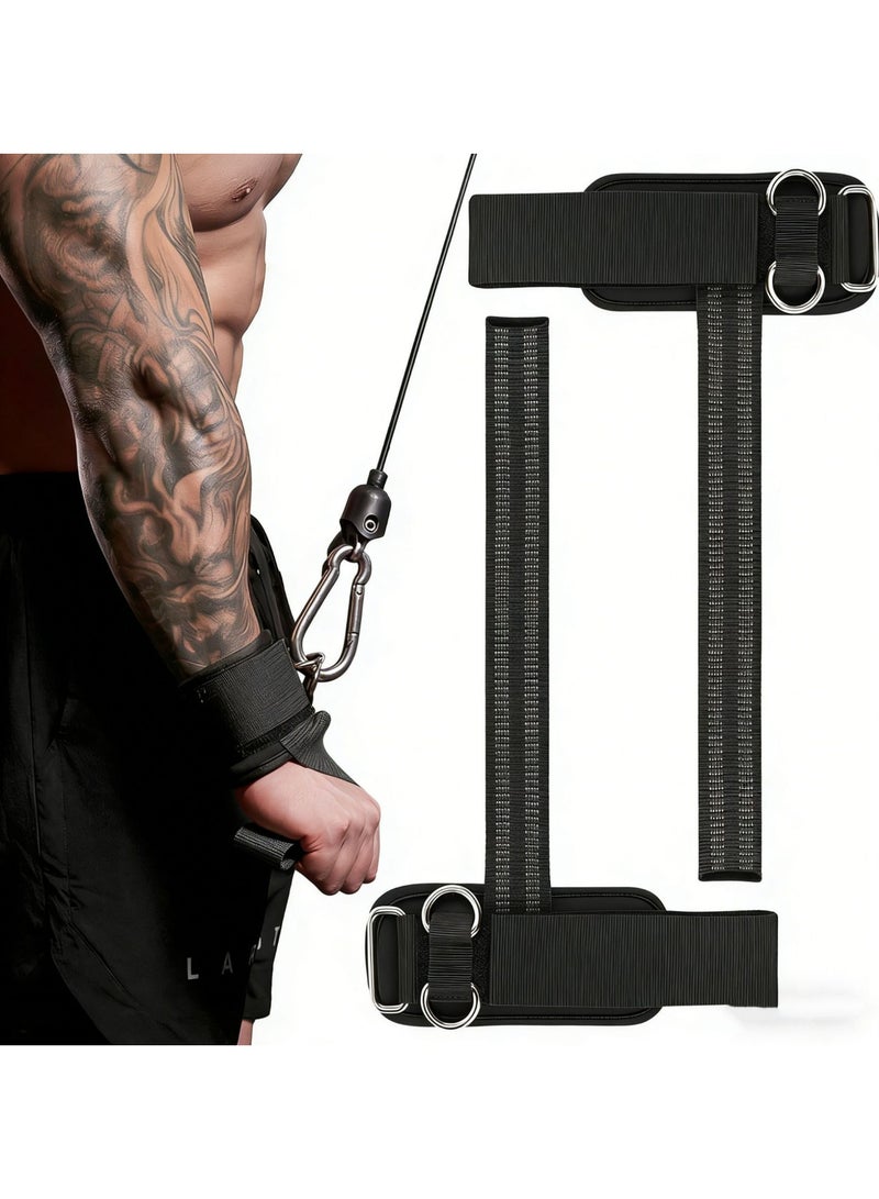 Double D Ring Weightlifting Straps: 7mm Neoprene Padding & Anti-Slip Grip for Deadlifts, Cable Machines - Adjustable Fit for Men & Women - Image 3
