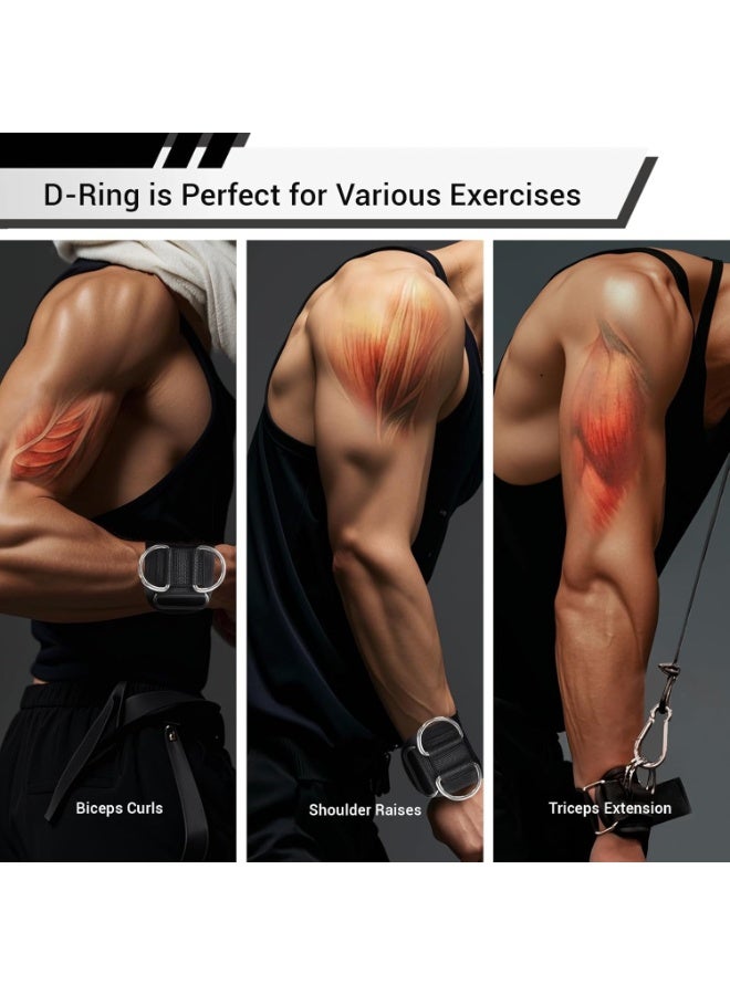 Double D Ring Weightlifting Straps: 7mm Neoprene Padding & Anti-Slip Grip for Deadlifts, Cable Machines - Adjustable Fit for Men & Women - Image 5