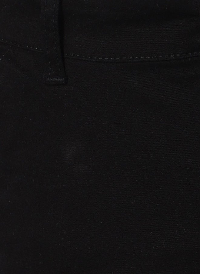 Hence Men Slim Fit Low-Rise Black Cargo Shorts with 6 Pockets - Image 5