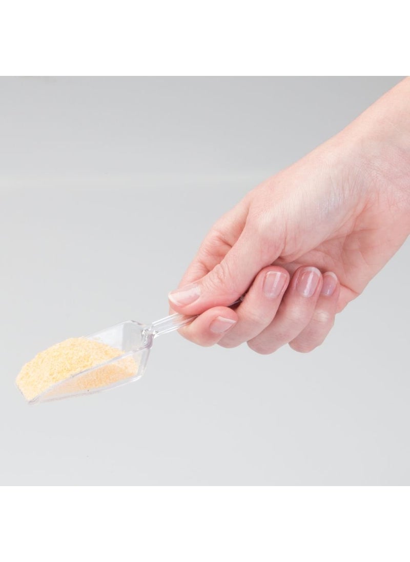 iDesign Plastic Scoop Measuring Cups – Set of 4, Multiple Sizes, Pet Food, Coffee Grounds, Versatile Scoop, Clear