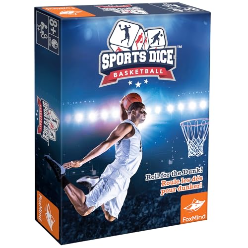 FoxMind Games Sports Dice Basketball a Fastpaced dice Game for Kids and Adults Race to Score Points and Win The Game Easy to Learn exciting to Play 24 Players Ages 8 - Image 1