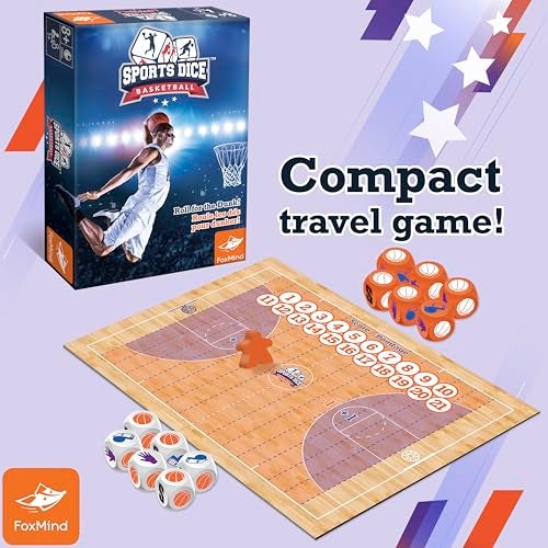 FoxMind Games Sports Dice Basketball a Fastpaced dice Game for Kids and Adults Race to Score Points and Win The Game Easy to Learn exciting to Play 24 Players Ages 8 - Image 5