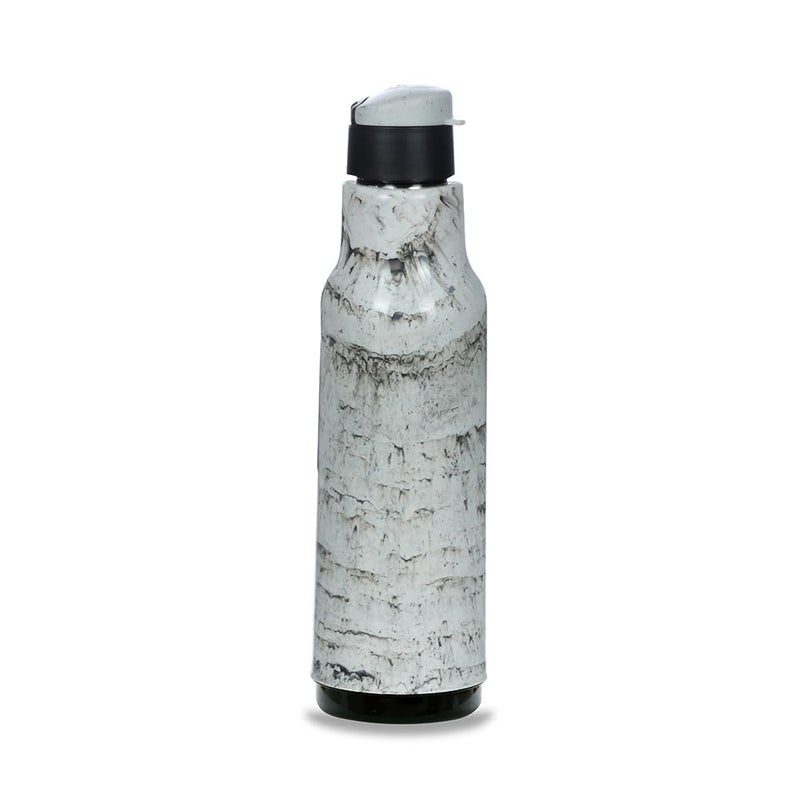 Varmora Sofia 600 Stainless Steel Water Bottle 100% Virgin Plastic Hot & Cold Compatible - 600ml (White) - Image 1
